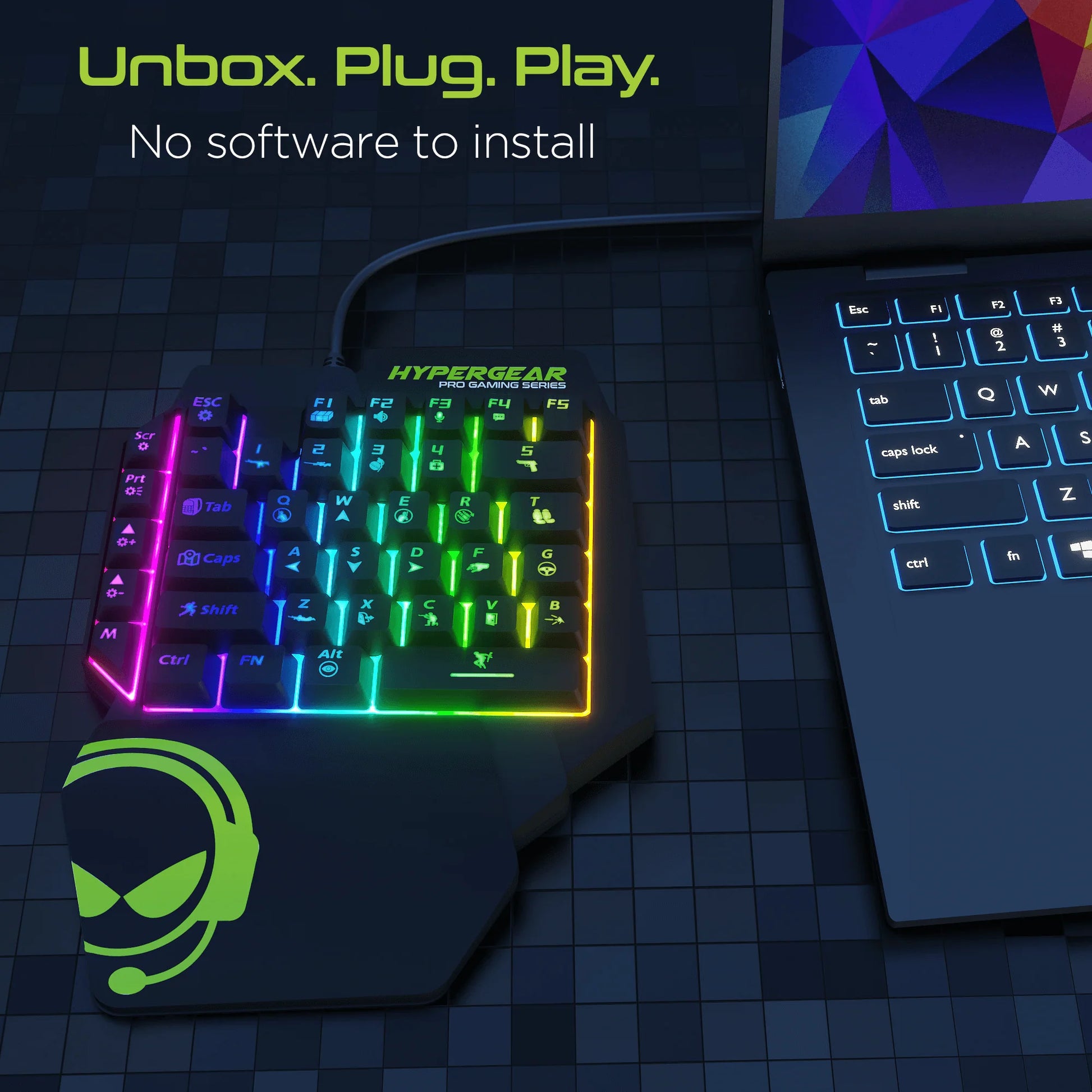 Hypergear Keyvictory One-Handed Gaming Keypad - Elevate Your Game with Precision Control!