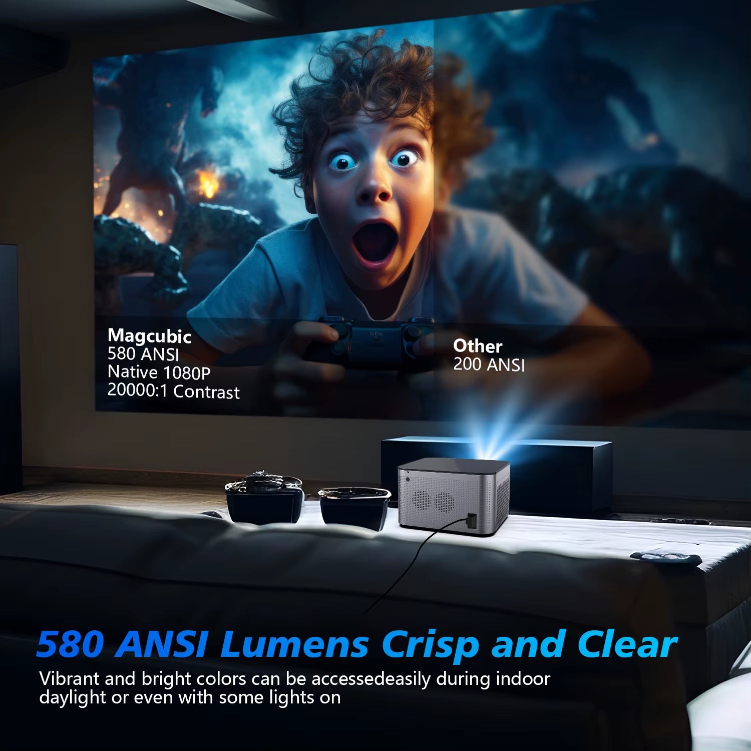 Elevate Movie Nights with Our 4K Android 11 Smart Projector - Full HD, Voice Control & Wifi6! 🍿✨