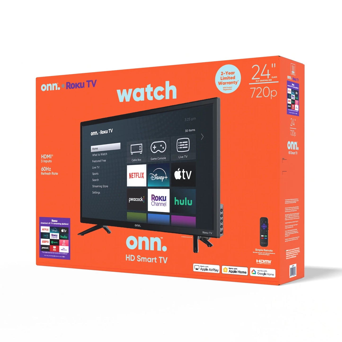 24" HD LED Roku Smart TV - Stunning 720P Clarity!
