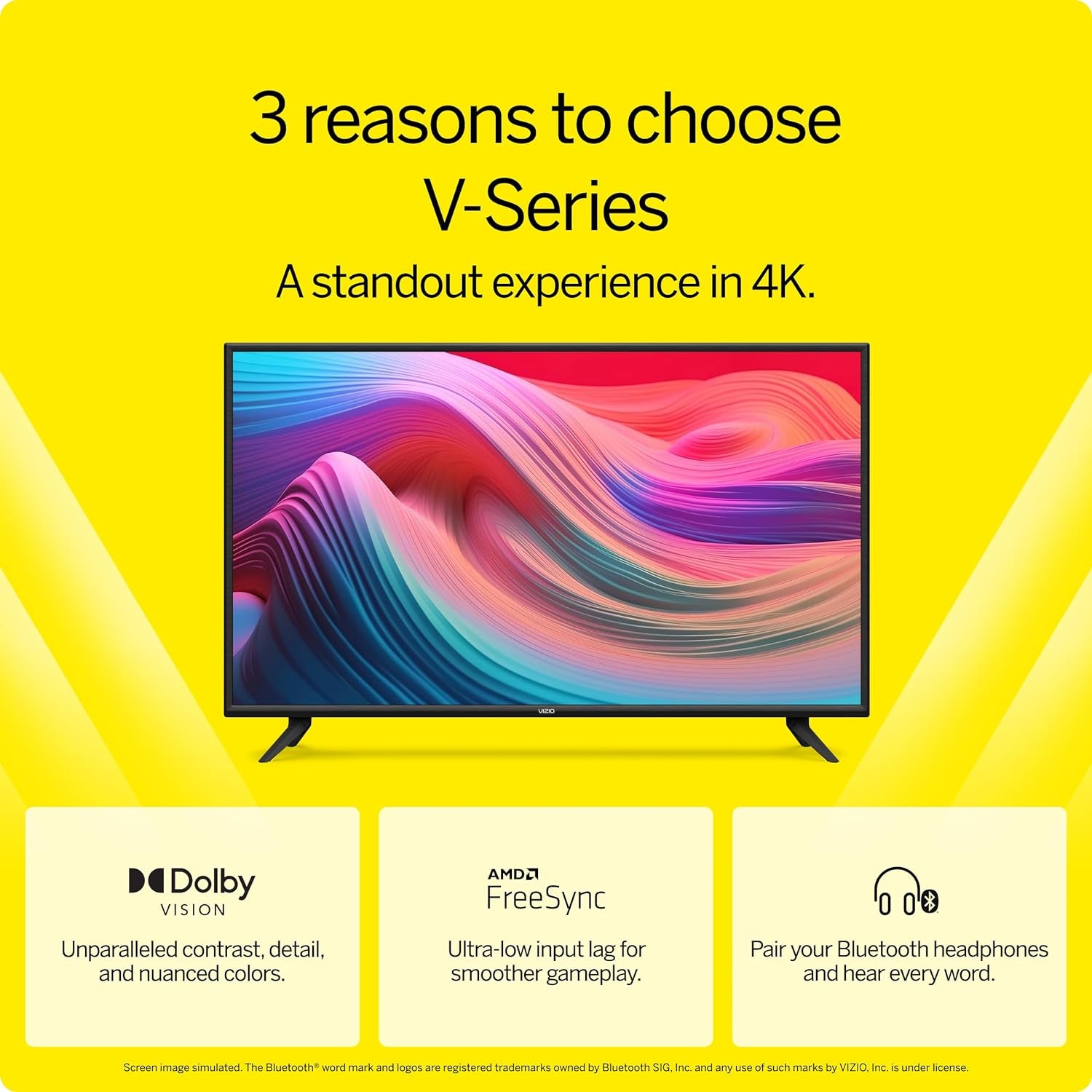 50-Inch 4K UHD V-Series Smart TV - Voice Remote, Dolby Vision, HDR10+, Alexa Compatible - 2022 Model