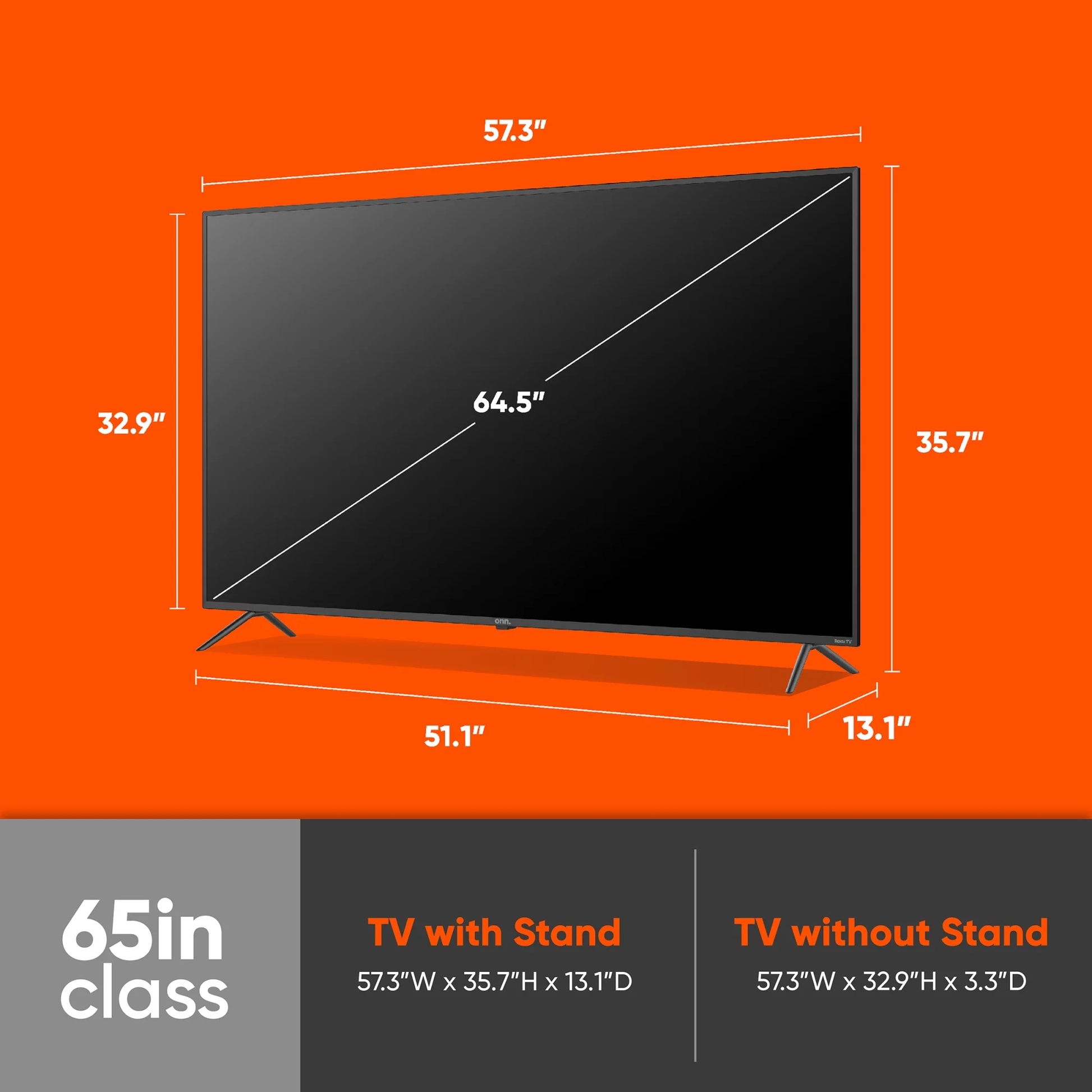 Experience Stunning Clarity with 65” 4K UHD LED Roku Smart TV with HDR