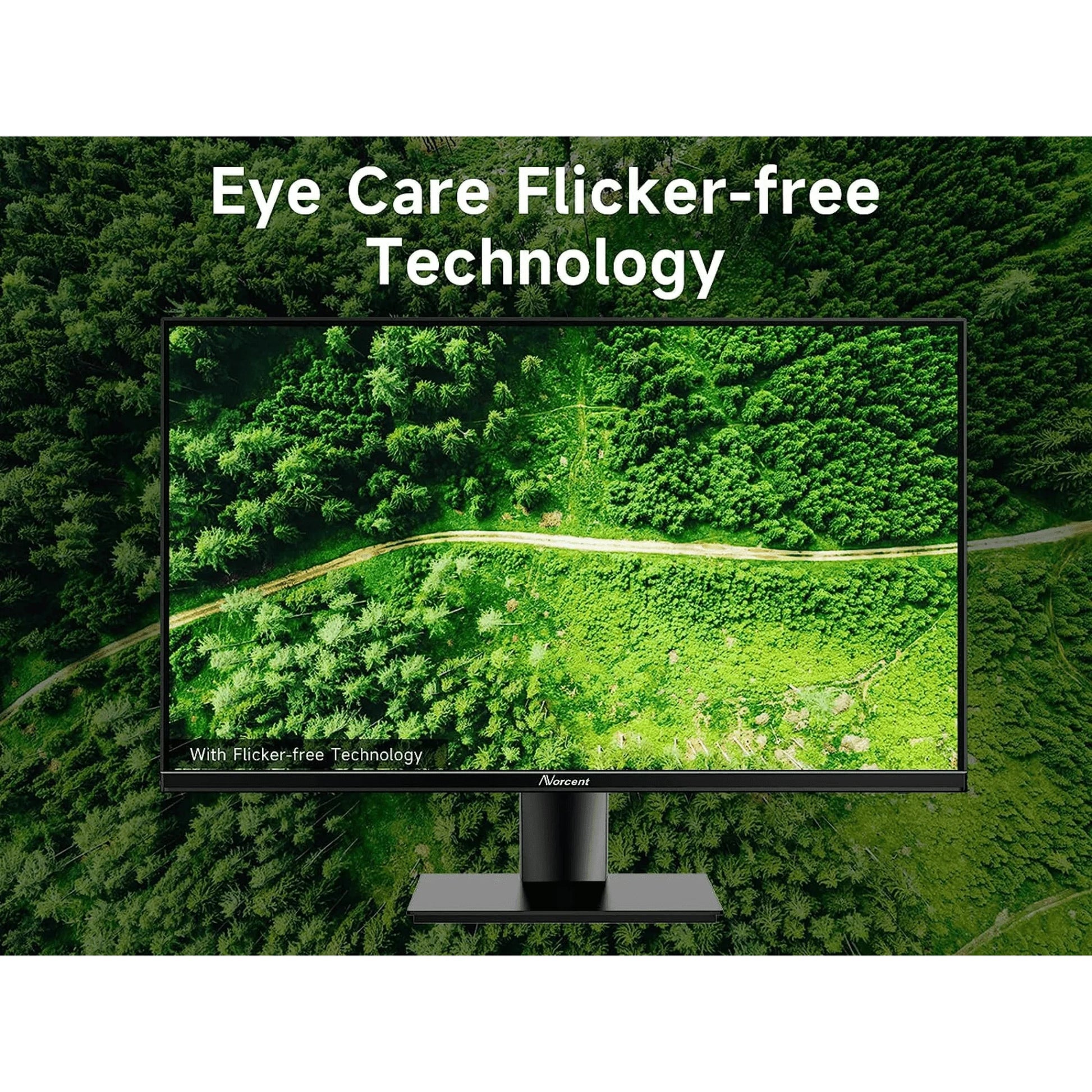 Norcent 27" Frameless FHD Monitor - 75Hz Refresh Rate with Built-In Speakers