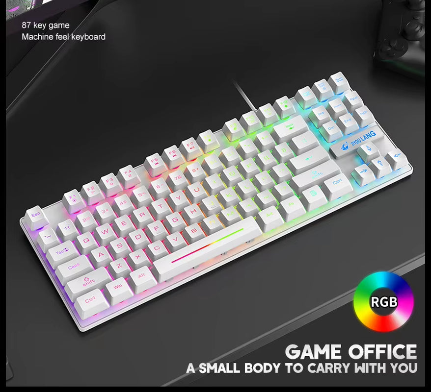 K16 Waterproof Portable Gaming Keyboard with Mechanical Feel, Backlit Ergonomics, and Colorful Design